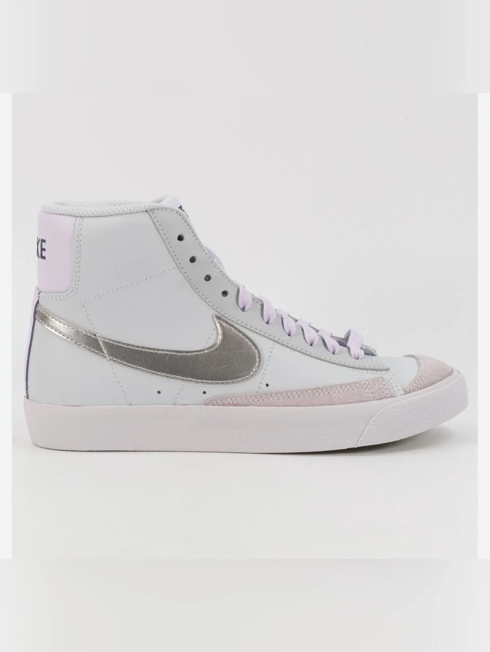 Nike Blazer Mid 'Silver Swoosh' in Light Gray and Lavender Size US6.5Y/EUR39